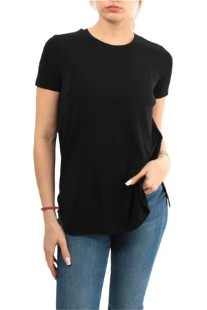 Max Mara Tops, Dames, Zwart, L, Katoen, Chique Zwarte T-shirt