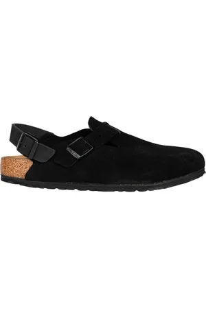 Birkenstock Schoenen, Heren, Zwart, 42 EU, Suède, Zwarte Suède Sandaal - Tokio Stijl