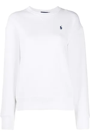 Ralph Lauren Sweatshirts & Hoodies, Dames, Wit, XL, Witte Casual Trui met Lange Mouwen