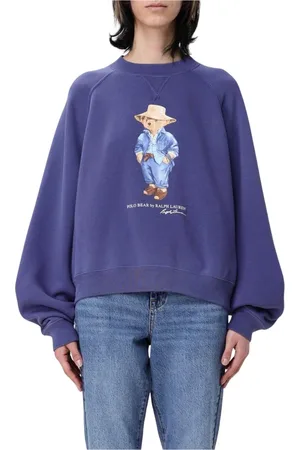 Ralph Lauren Sweatshirts & Hoodies, Dames, Blauw, M, Katoen, Blauwe Crew Neck Sweatshirt