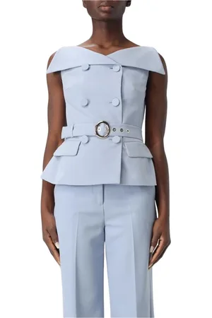 Liu Jo Jassen, Dames, Blauw, M, Blauw Vest Broekpak