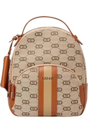 Liu Jo Tassen, Dames, , ONE Size, Leer, Monogram Print Rugzak