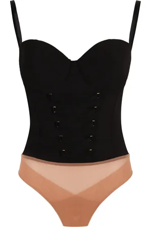Elisabetta Franchi Tops, Dames, Zwart, S, Verstelbare Band Crêpe Body