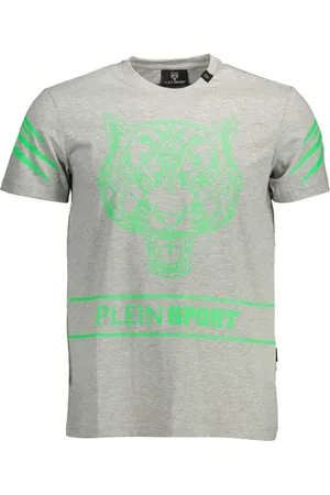 Philipp Plein Tops, Heren, Grijs, S, Korte Mouw Heren T-shirt Grijs