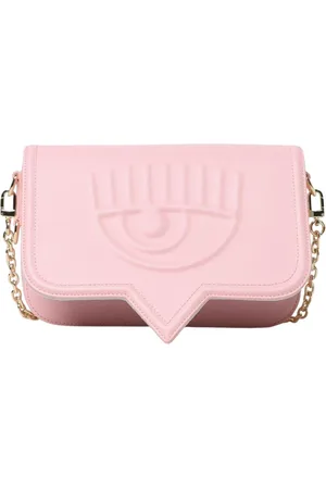 Chiara Ferragni Tassen, Dames, Roze, ONE Size, Leer, Geëtste Crossbody Tas