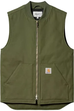 Carhartt Jassen, Heren, Groen, S, Katoen, Klassieke Vest Tarragon Rigid