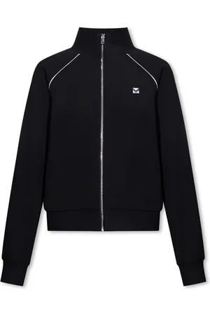 Tory Burch Sweatshirts & Hoodies, Dames, Zwart, S, Sweatshirt met opstaande kraag