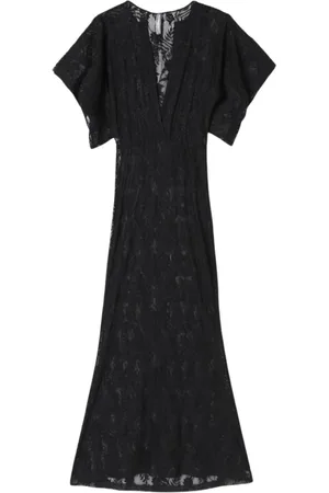 Elisabetta Franchi Kleedjes, Dames, Zwart, XS, Chique Zwarte Midi Jurk met Riem