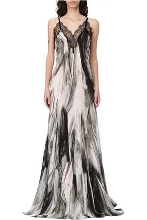 Elisabetta Franchi Kleedjes, Dames, Veelkleurig, S, Stijlvolle Midi Jurk met Riem Detail
