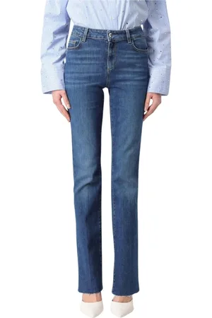 Liu Jo Jeans, Dames, Blauw, W32, Denim, Klassieke Blauwe Denim Straight Leg Jeans