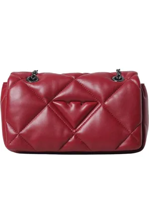 Emporio Armani Tassen, Dames, Rood, ONE Size, Rode Gewatteerde Crossbody Tas