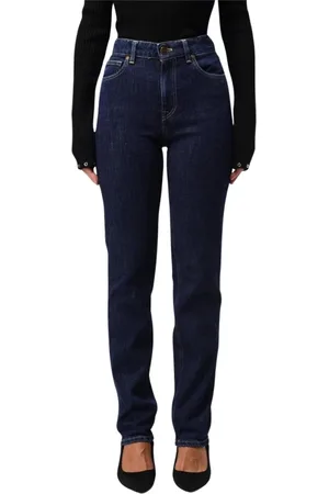 PT01 Jeans, Dames, Blauw, W30, Katoen, Blauwe Straight Leg Jeans voor Vrouwen