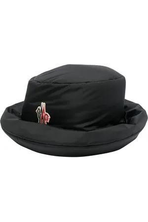 Moncler Accessoires, Dames, Zwart, S, Nylon, Stijlvolle Zwarte Bucket Hat