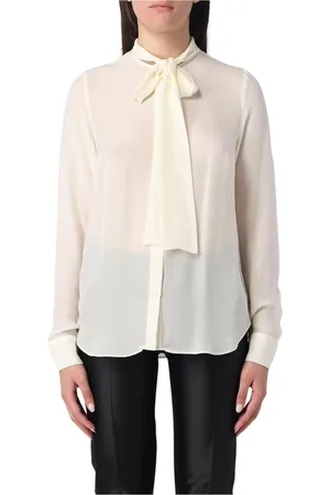 Michael Kors Blouses & Shirts, Dames, , L, Geel Roomdas Blouse met Strik