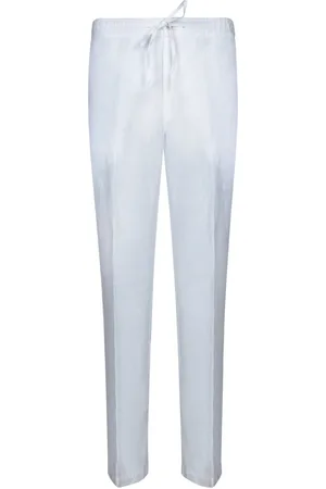 120% Lino Broeken, Heren, Wit, M, Linnen, Stijlvolle Linnen Broek