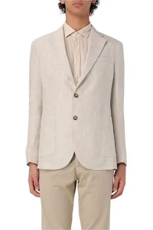 BROOKSFIELD Jassen, Heren, , M, Linnen, Klassieke Linnen Blazer met Zakken