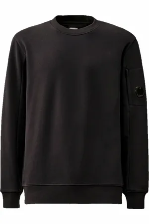 C.P. Company Sweatshirts & Hoodies, Heren, Blauw, 2Xl, Katoen, Diagonal Raised Fleece Crewneck Sweatshirt