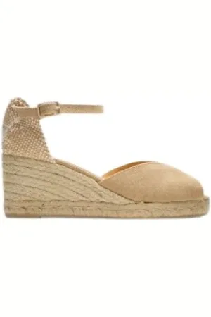 Castaner Schoenen, Dames, , 37 EU, Jute, Peep-toe sandaal met jute sleehak