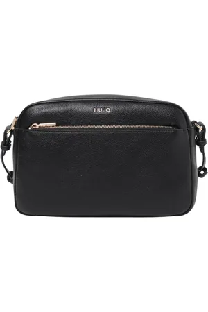 Liu Jo Tassen, Dames, Zwart, ONE Size, Leer, Rode Leren Crossbody Tas