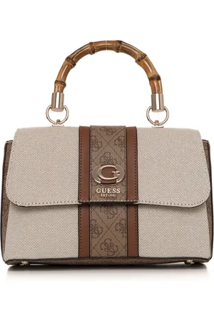 Guess Tassen, Dames, , ONE Size, Bamboe, Bamboe Schoudertas met Handvat