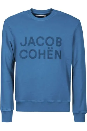 Jacob Cohen Sweatshirts & Hoodies, Heren, Blauw, L, Katoen, Luxe Katoenen Heren Trui Lichtblauw