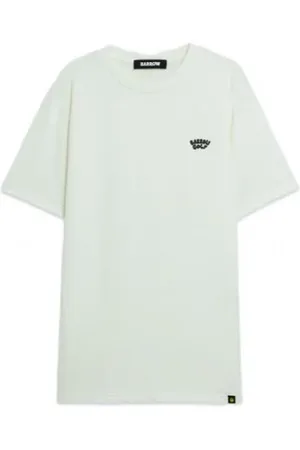 BARROW Tops, Heren, Wit, XL, Katoen, Katoenen T-shirt