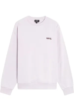 A.P.C. Sweatshirts & Hoodies, Heren, Paars, L, Katoen, Clint Ronde Hals Sweatshirt Lila