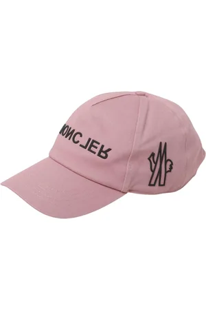 Moncler Accessoires, Dames, Roze, ONE Size, Katoen, Roze Logo Baseball Cap Vrouw