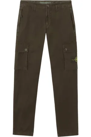 Stone Island Broeken, Heren, Groen, W36, Katoen, Slim Groene Cargo Broek