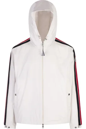 Moncler Jassen, Heren, Wit, L, Polyester, Witte Polyester Jas