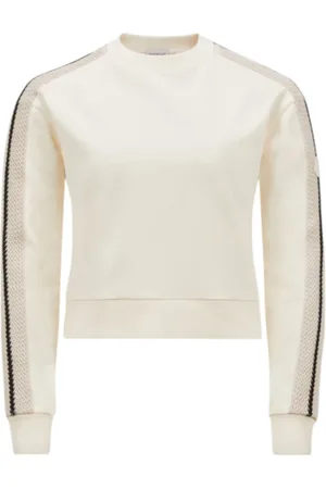 Moncler Sweatshirts & Hoodies, Dames, , M, Katoen, Gestreepte Gehaakte Sweatshirt Set