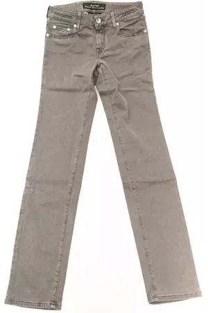 Jacob Cohen Jeans, Dames, Grijs, W28, Katoen, Grijze Katoenen Dames Jeans