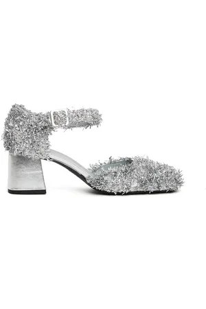 ROBERTO FESTA Schoenen, Dames, Grijs, 38 EU, Zilveren stoffen band voor horloge