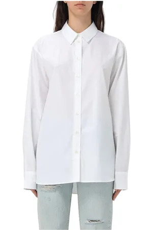 ANINE BING Blouses & Shirts, Dames, Wit, S, Witte Button-Up Shirt