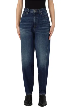 Dondup Jeans, Dames, Blauw, W25, Katoen, Blauwe Relaxed Fit Jeans