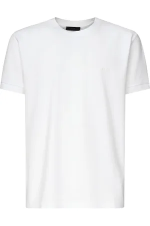 FAY Tops, Heren, Wit, XL, Katoen, Witte T-shirts en Polos met Logo