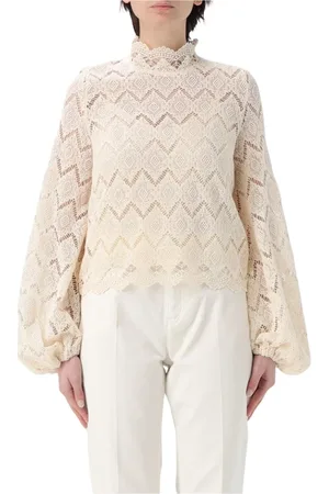 Twin-Set Blouses & Shirts, Dames, , S, Elegante Kant Blouse