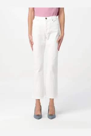 Pinko Jeans, Dames, Wit, W25, Katoen, Flare Jeans voor vrouwen