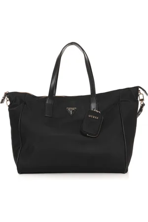 Guess Tassen, Dames, Zwart, ONE Size, Nylon, Wave Carryon Tas met Afneembare Band