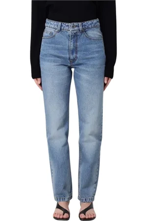 Ami Jeans, Dames, Blauw, W26, Klassieke Blauwe Straight-Leg Jeans