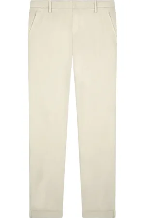 Dondup Broeken, Heren, , W32, Slim Chino Broek in Licht Gabardine