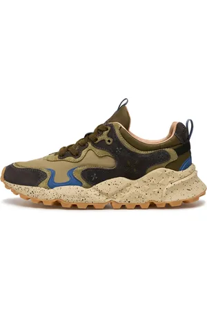 Flower Mountain Schoenen, Heren, Veelkleurig, 43 EU, Suede and technical fabric sneakers Rulis MAN
