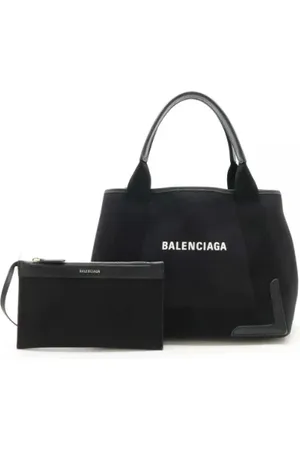 Balenciaga Pre-owned, Dames, Zwart, ONE Size, Leer, Pre-owned Canvas totes