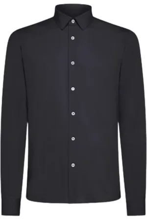 RRD Overhemden, Heren, Blauw, M, Slim Fit Blauw Zwart Oxford Overhemd