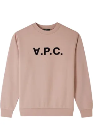 A.P.C. Sweatshirts & Hoodies, Heren, Roze, S, Velours Unisex Sweater