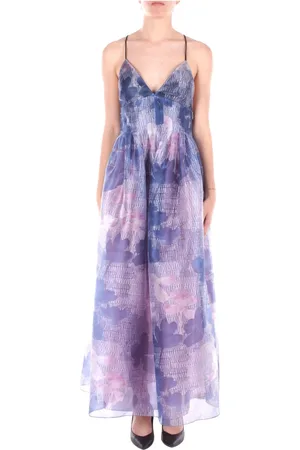 Emporio Armani Kleedjes, Dames, Veelkleurig, S, Polyester, Multikleur Transparante Jurk met Zijrits