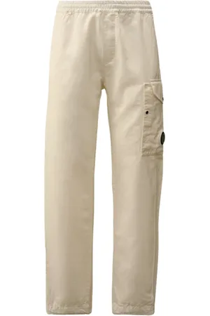C.P. Company Broeken, Heren, , XL, Katoen, Cargo Gauze White Losse Broek
