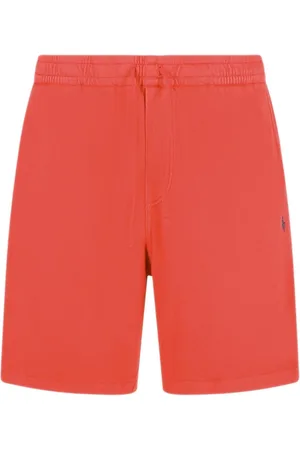 Ralph Lauren Korte broeken, Heren, Rood, S, Katoen, Rode sportshorts met logo