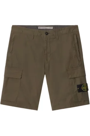 Stone Island Korte broeken, Heren, Groen, W36, Katoen, Stretch Katoen Tela Parachute Bermuda