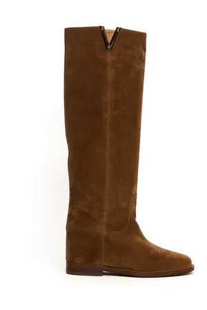 Via Roma Schoenen, Dames, Bruin, 36 EU, Suède, Suède Leren Laars in Bruin